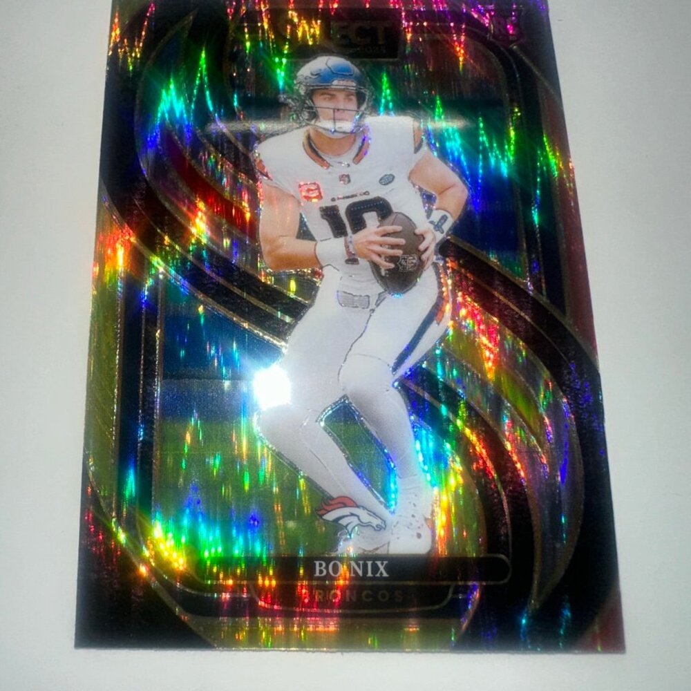 2024 Panini Select Bo Nix Premier Level Red and Blue Shock RC FAST SHIPPING!
